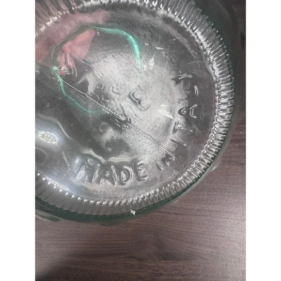 Vintage Green Glass Pumpkin Jar Anchor Hocking Candy Dish Planter - Picture 3 of 4